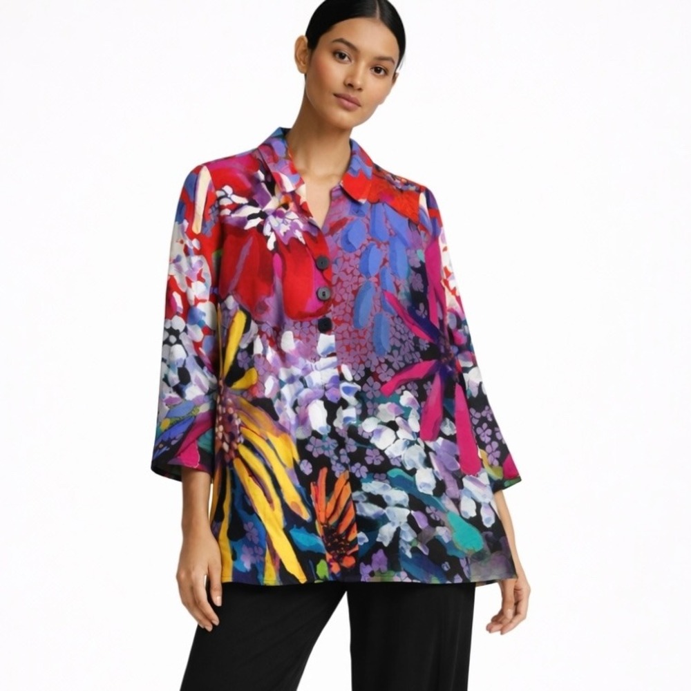 Claire Desjardins Springtime Of All Time Relaxed Blouse L Multicolor Floral